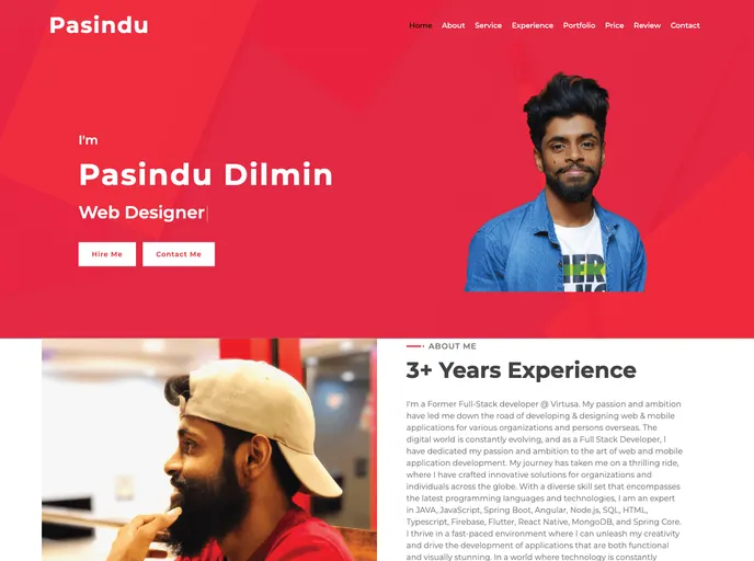 screenshot of Pazindushane.github.io