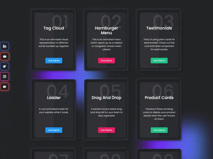 screenshot of Animated Components