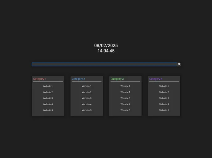 screenshot of Minimal Startpage Template