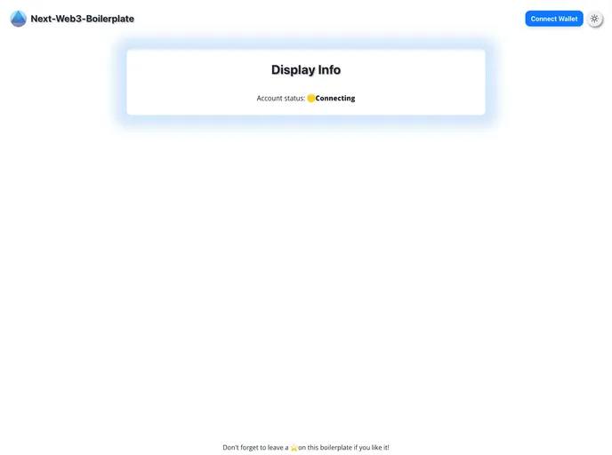 screenshot of Next Web3 Boilerplate