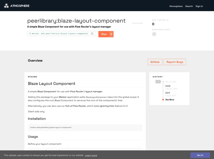screenshot of Blaze Layout Component