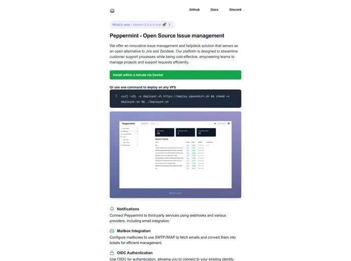 Peppermint screenshot