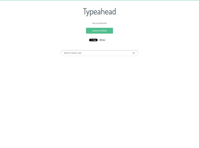 screenshot of Vue Typeahead