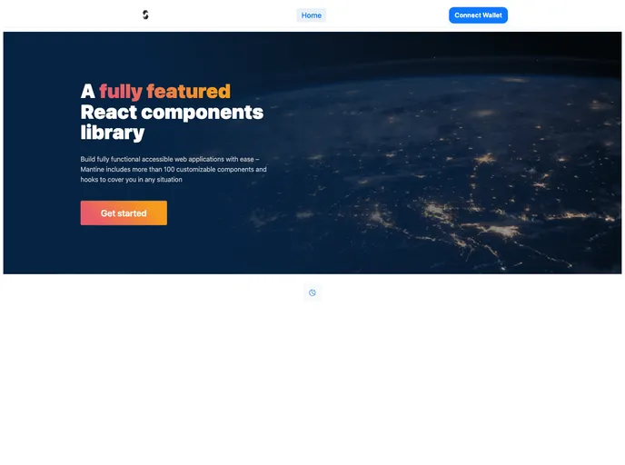 Mantine Web3 Template screenshot