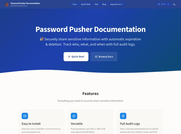 PasswordPusher screenshot