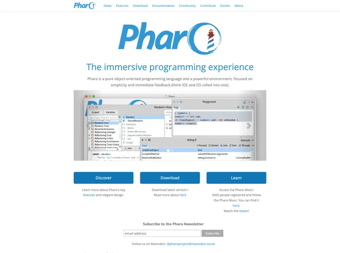 Pharo screenshot