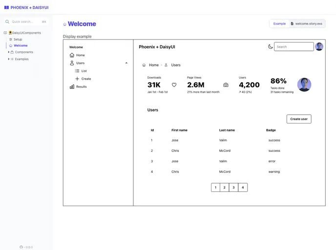 screenshot of Daisy_ui_components