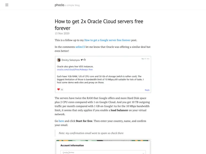 screenshot of Phocks.github.io