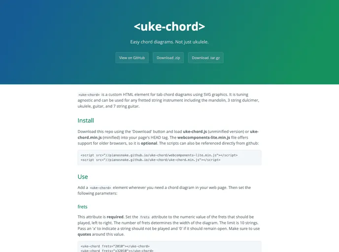 screenshot of Uke Chord