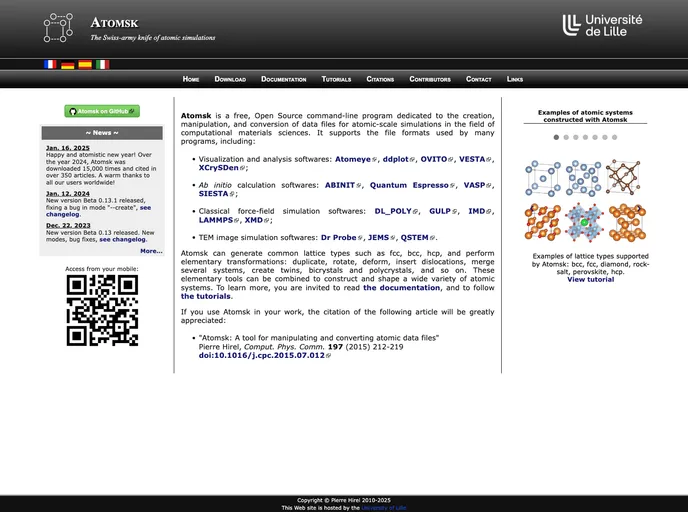 screenshot of Atomsk