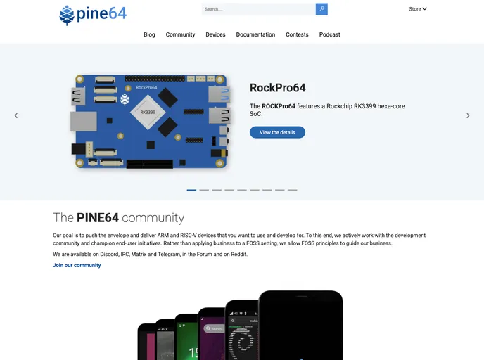 screenshot of Website