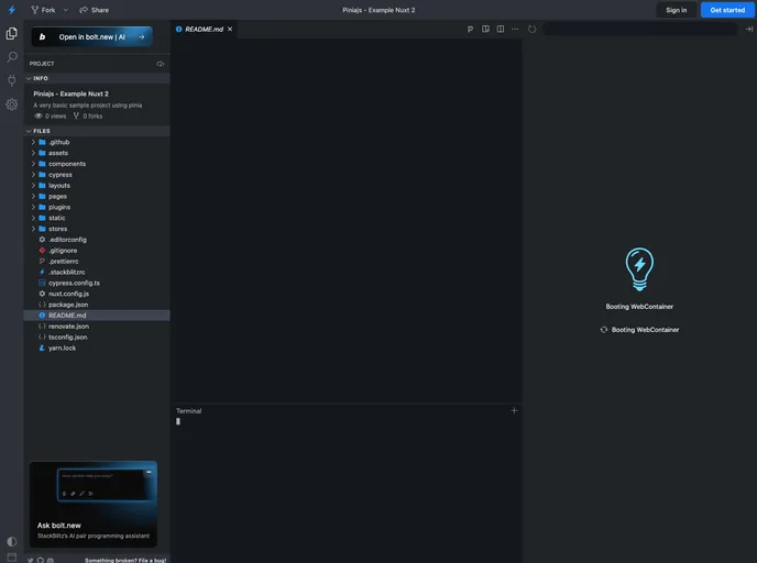 screenshot of Example Nuxt 2
