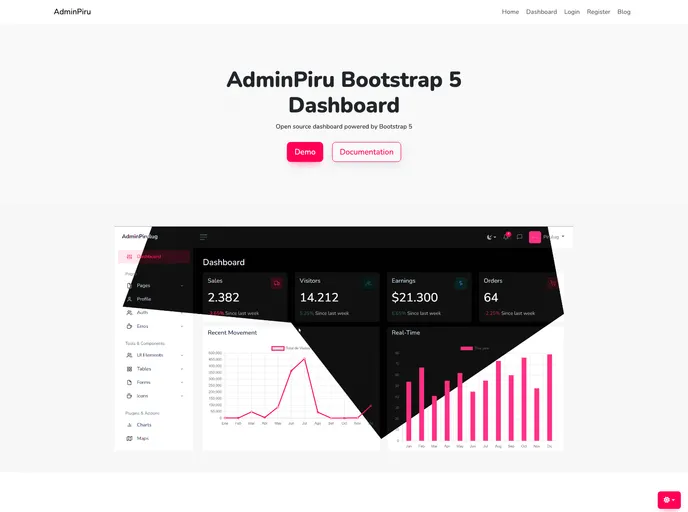Piruadmin Bootstrap 5 Dashboard
