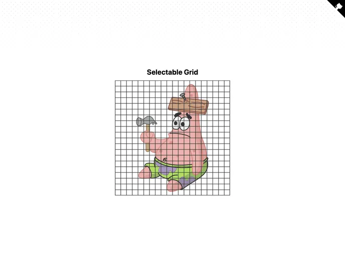 screenshot of Selectable Grid