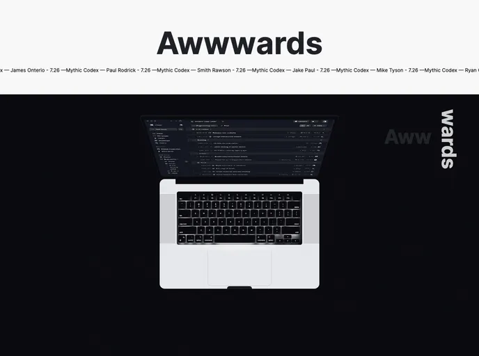 screenshot of Awwwards
