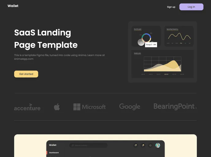 screenshot of Saas Wallet