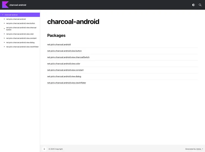screenshot of Charcoal Android