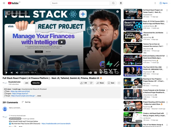 screenshot of AI Finance Platform