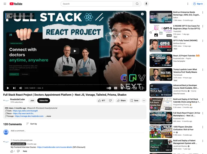 screenshot of Doctors Appointment Platform