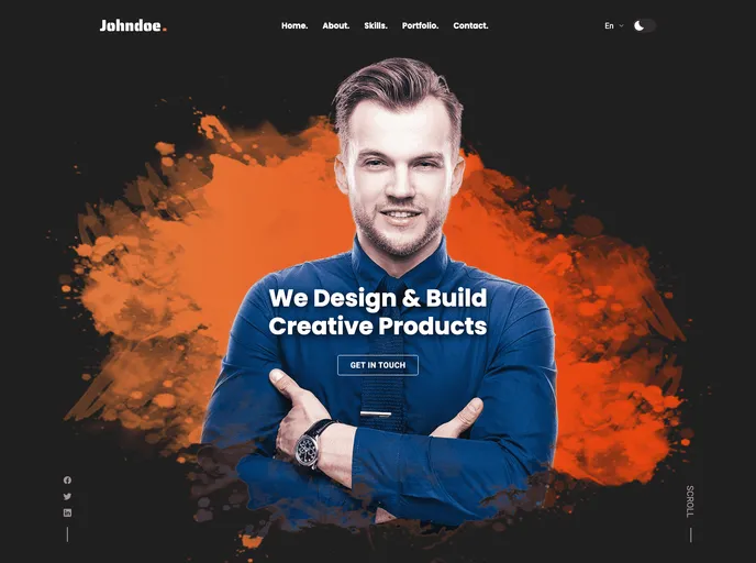 screenshot of Johndoe Portfolio Website