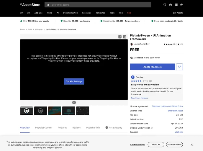 screenshot of PlatinioTween