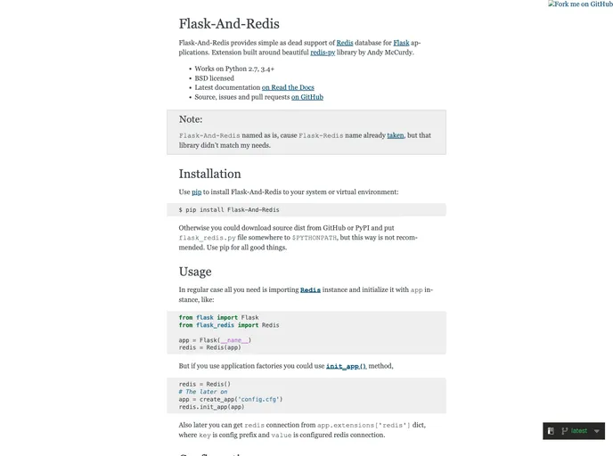 screenshot of Flask And Redis