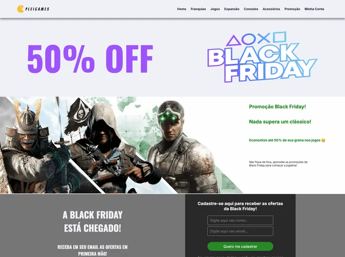 screenshot of Desafio Gama Landingpage Reactjs