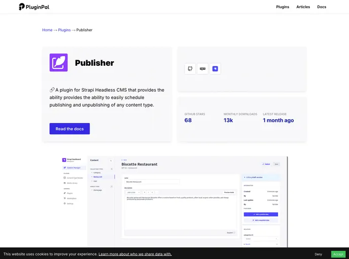 Strapi Plugin Publisher