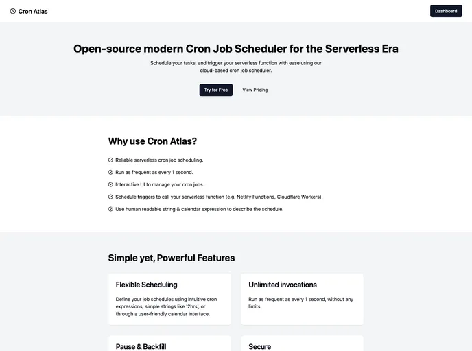 screenshot of Cron Atlas