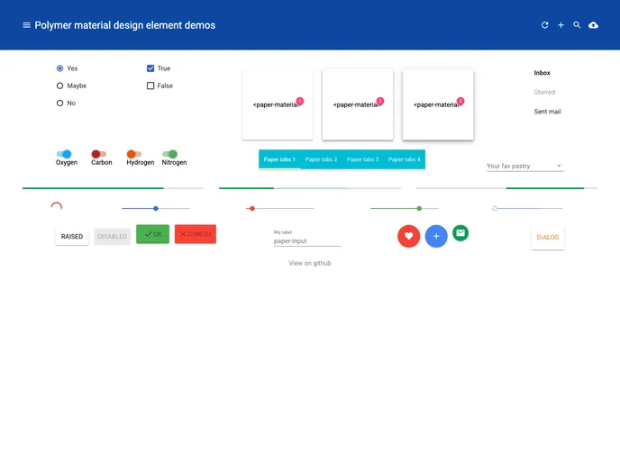 screenshot of Paper Elements