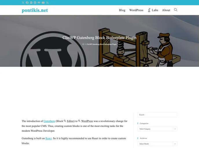 screenshot of Cliowp Blocks Boilerplate