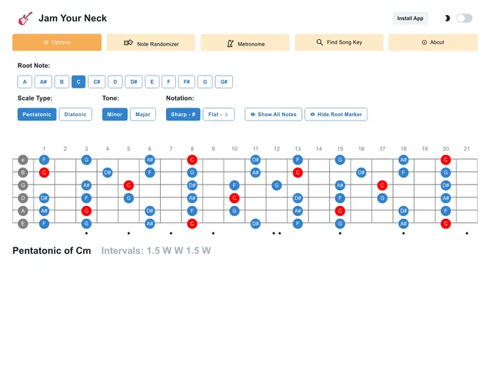 screenshot of Jam Your Neck