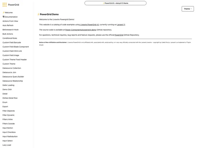 Powergrid Demo screenshot