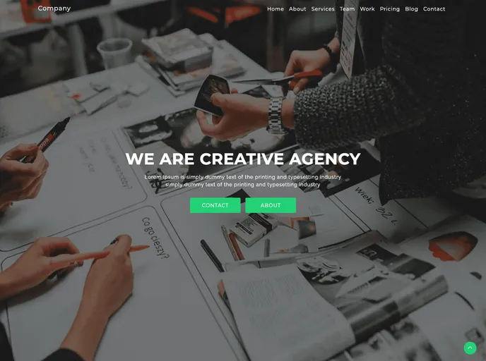 One Page Corporate Template screenshot