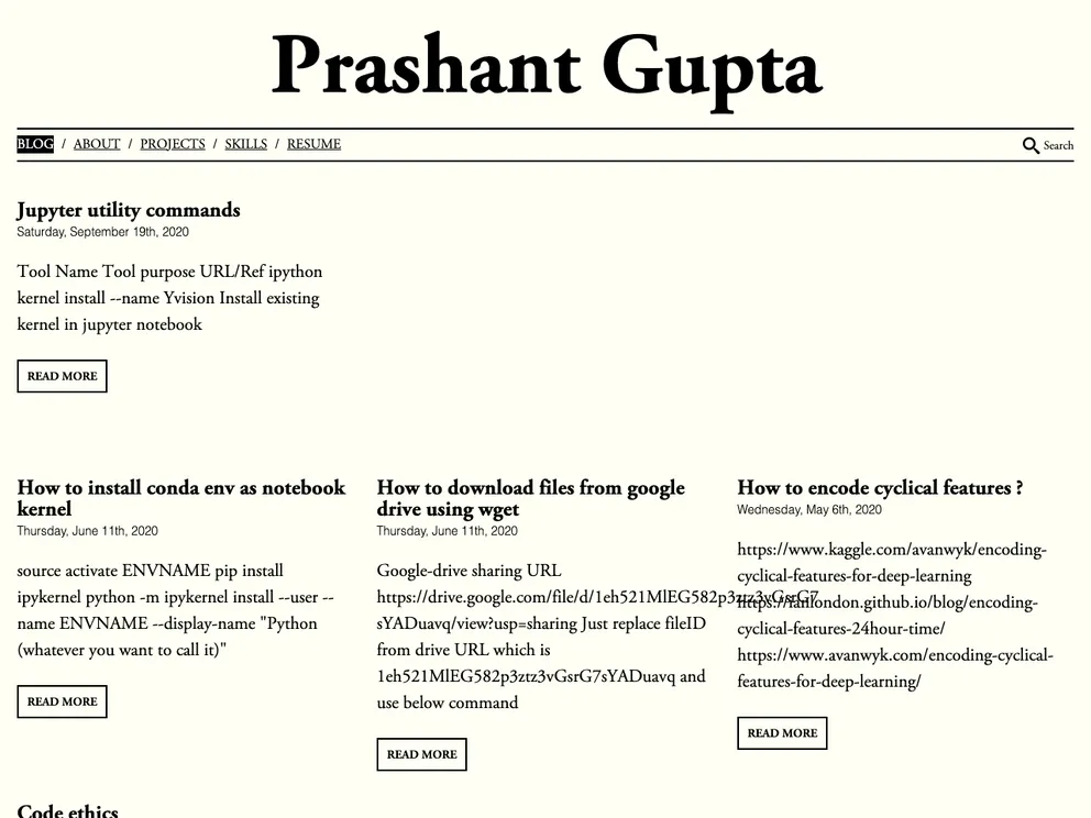 screenshot of Prashantgpt91.github.io