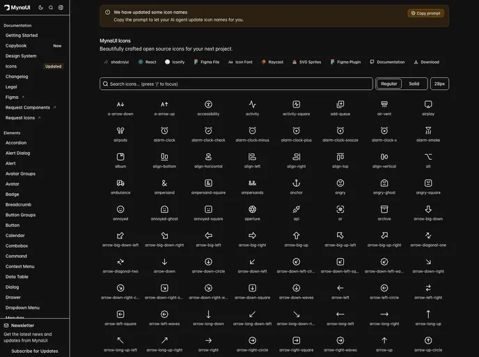 Mynaui Icons screenshot
