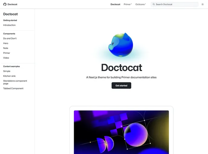 screenshot of Doctocat Nextjs