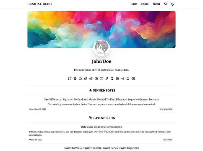 Nextjs Lexical Blog screenshot