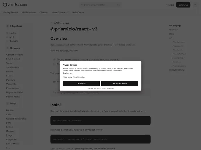 Prismic React