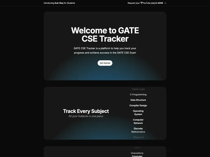 screenshot of Gatecsetracker
