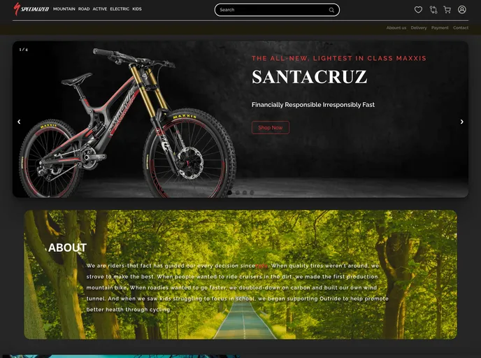 screenshot of Specialized Bike App