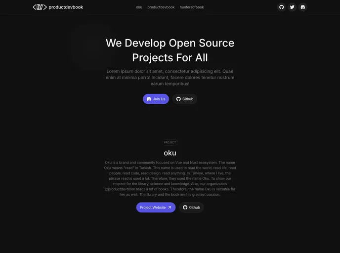 screenshot of Nuxt Bundle Template
