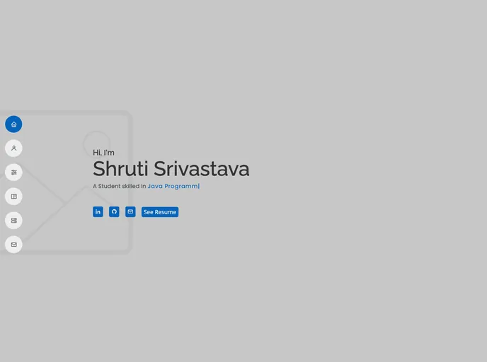screenshot of Shruti Srivastava Portfolio