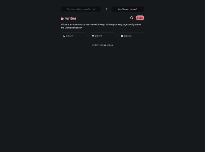 screenshot of Writea