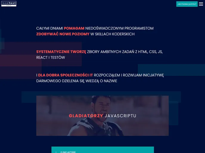 screenshot of Zbior Zadan Html Css Js React