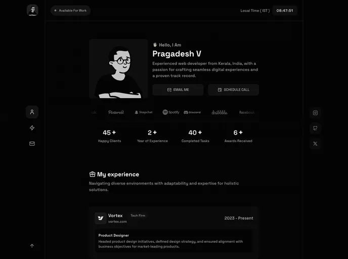 Portfolio screenshot