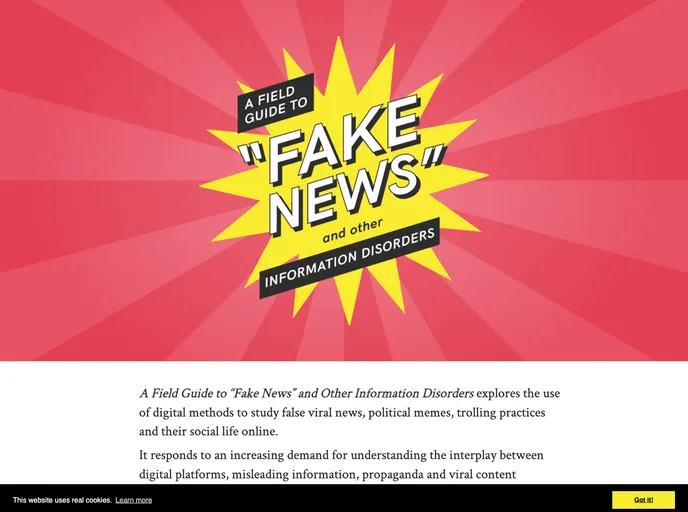 screenshot of Fake News Field Guide