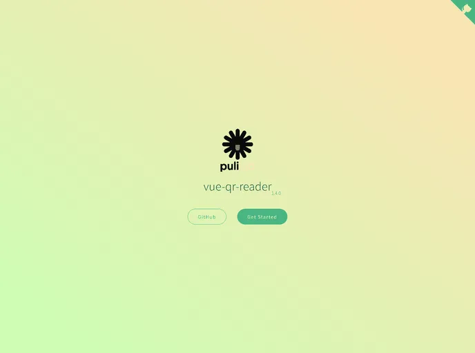 screenshot of Vue Qr Reader