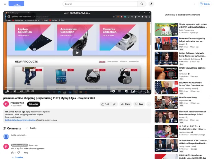 screenshot of Online Shopping System Advanced