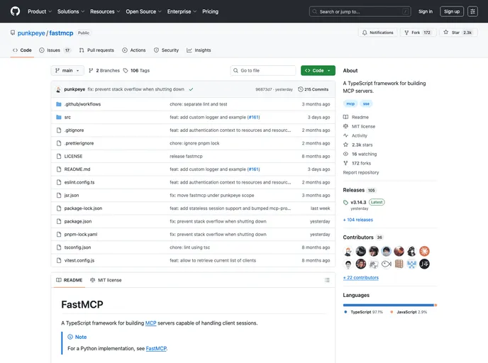 screenshot of Fastmcp Boilerplate